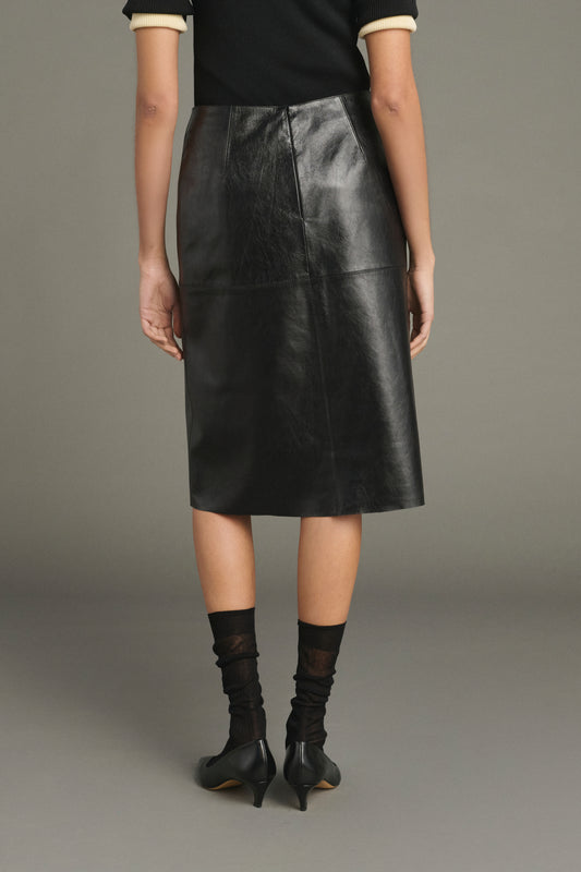 Gwen skirt - Black - Leather - Women