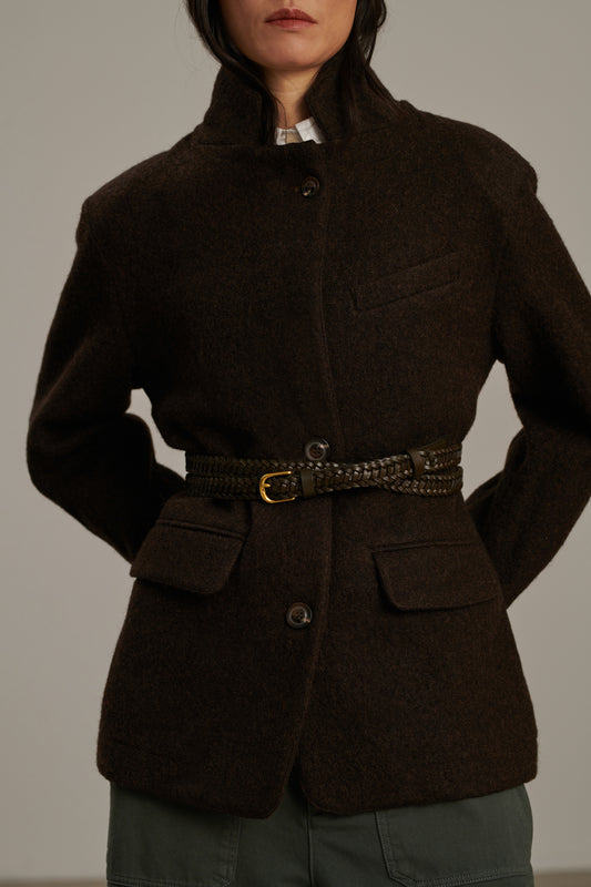 Boreale Belt - Grey Brown - Leather - Women