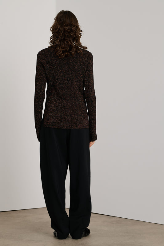 Verona pullover - Black/Caramel - Women