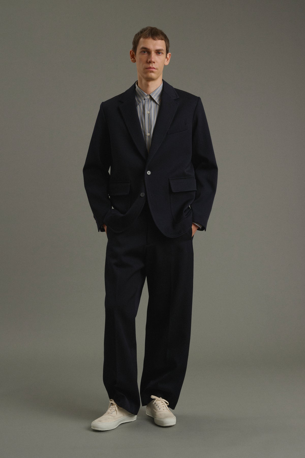 Jacket Clement - Dark Navy - Wool - Men vue 2