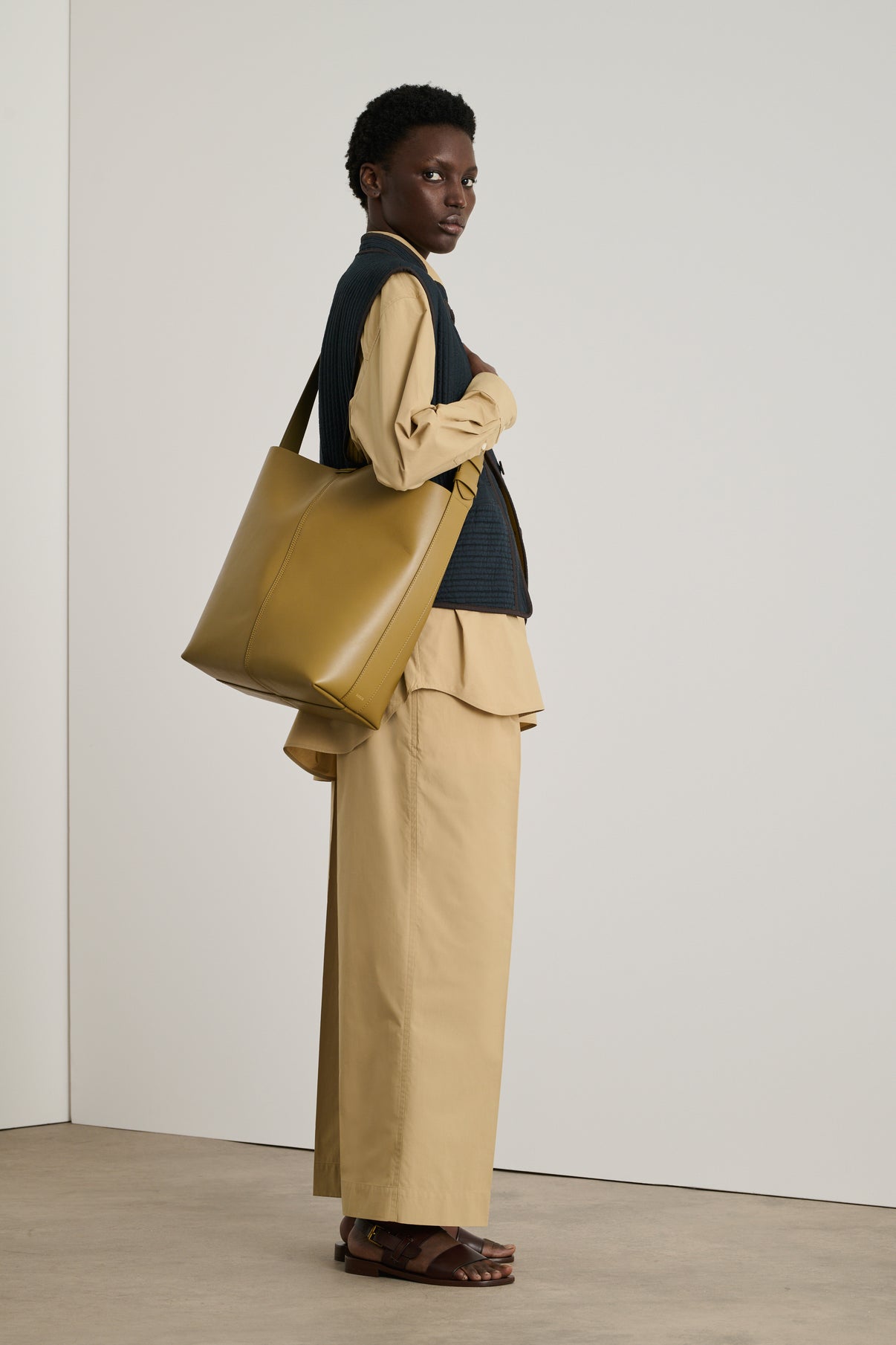 Sac Saudade - Bronze/Beige - Cuir - Femme vue 2