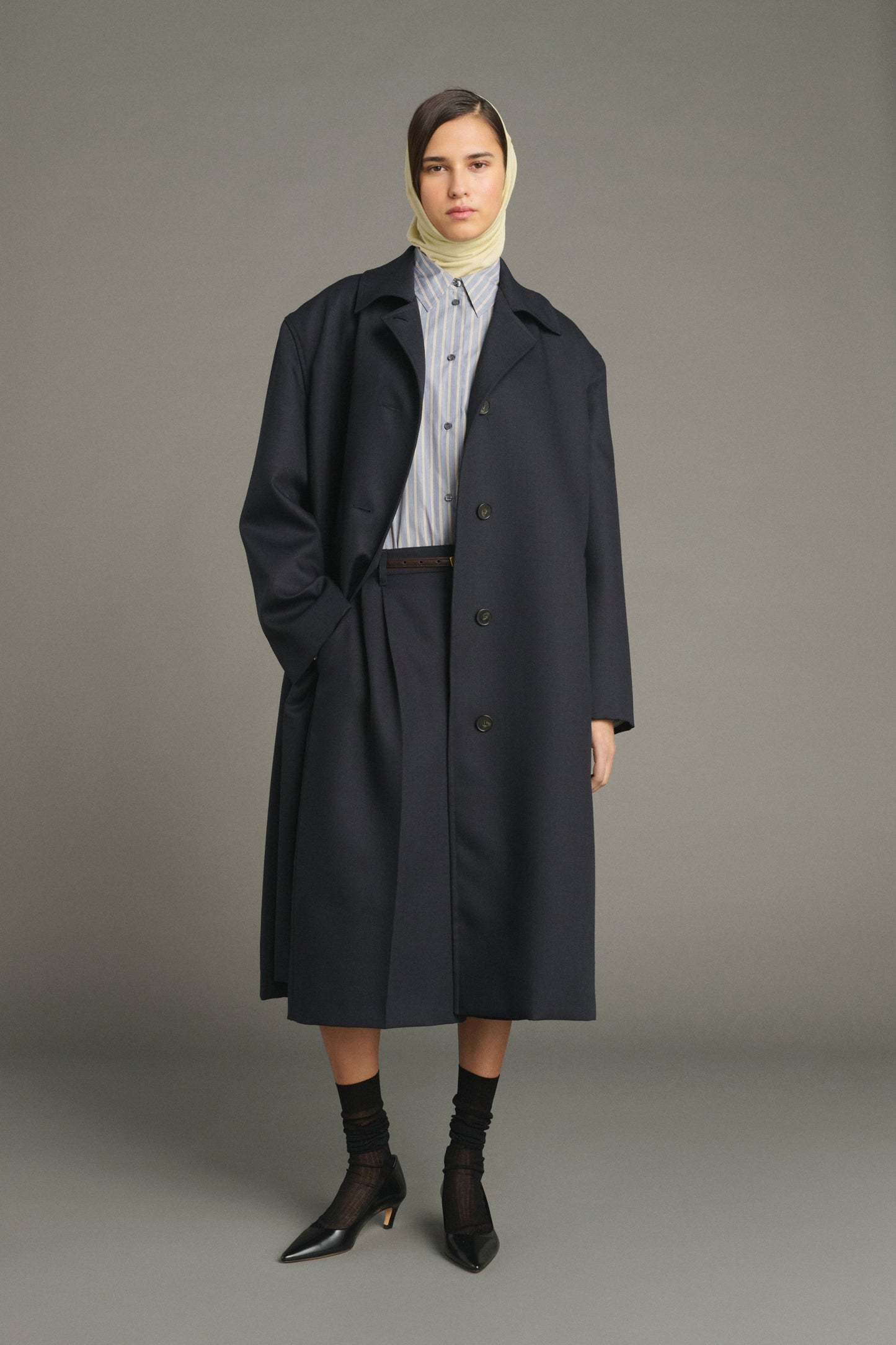 Liam Coat - Deep Navy - Wool - Women