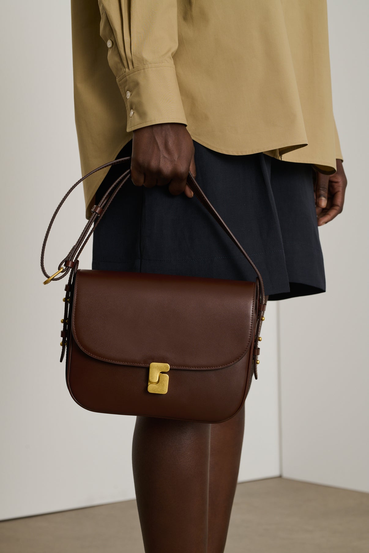 Sac Bellissima Maxi - Moka - Cuir - Femme vue 2