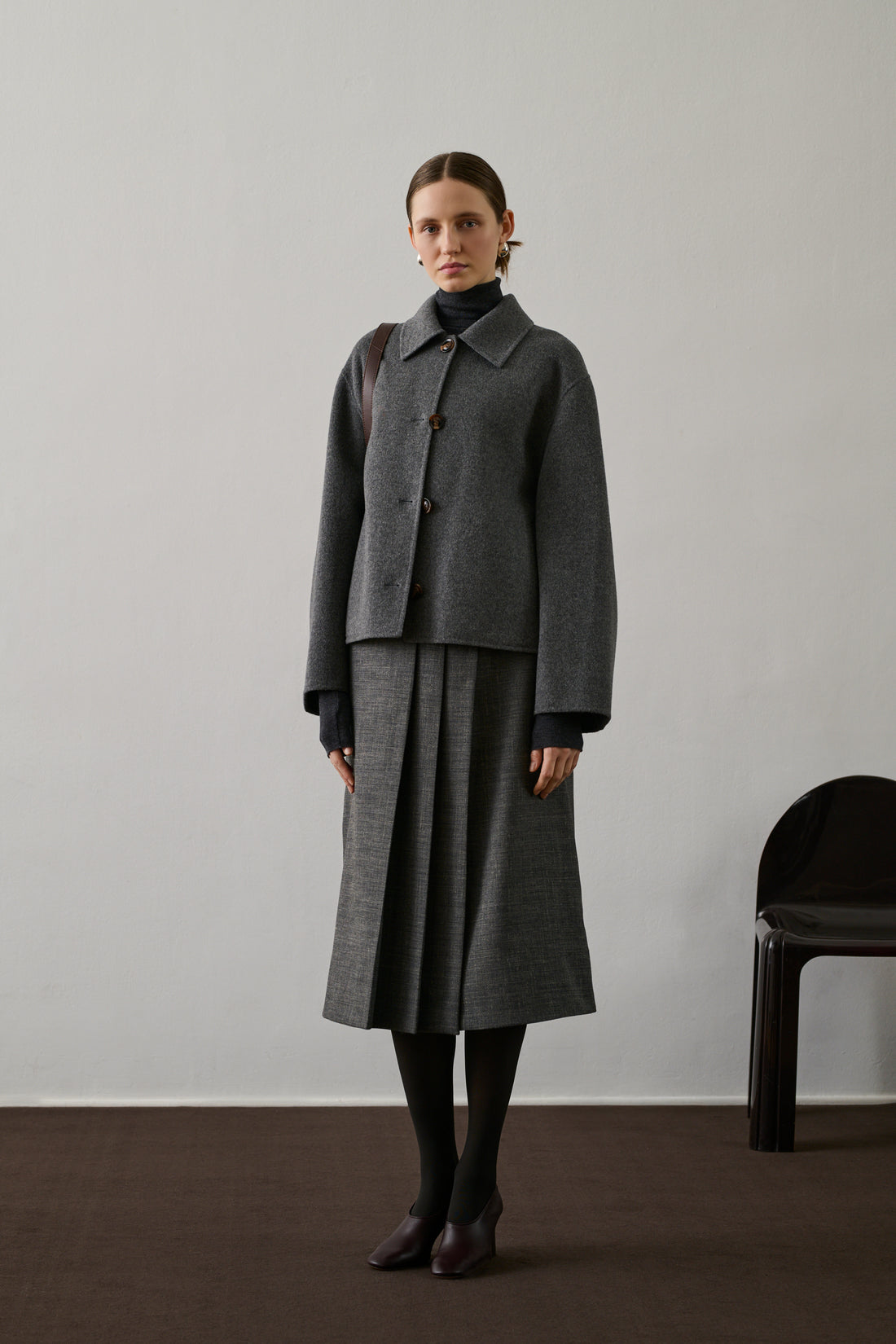 Manteau Gyoda - Gris Chiné - Laine - Femme