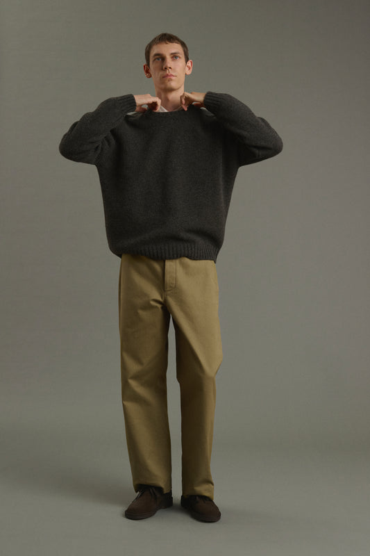 Isamu pullover - Dark Brown - Wool - Men