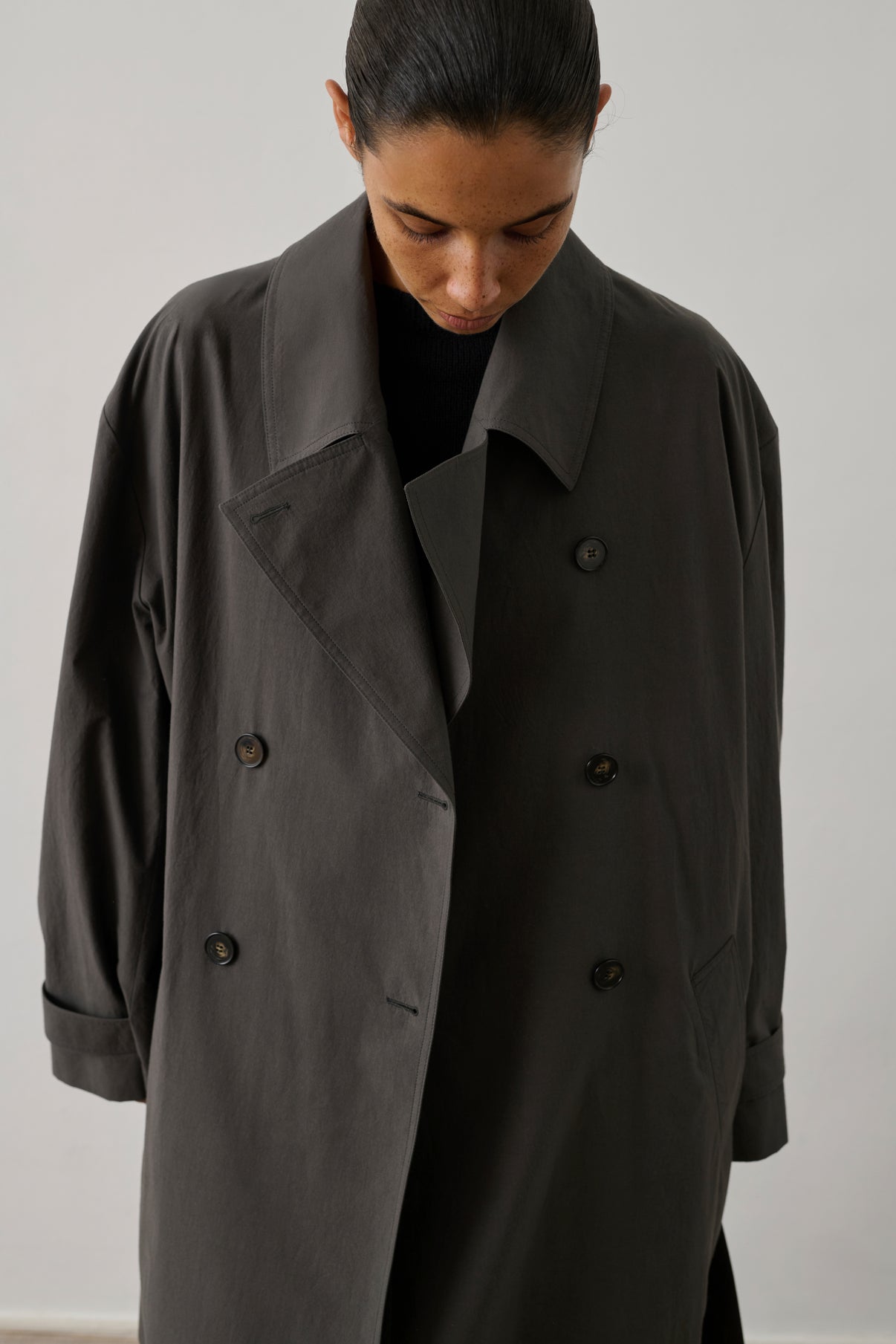 Trench Helio - Anthracite Foncé - Coton - Femme vue 3