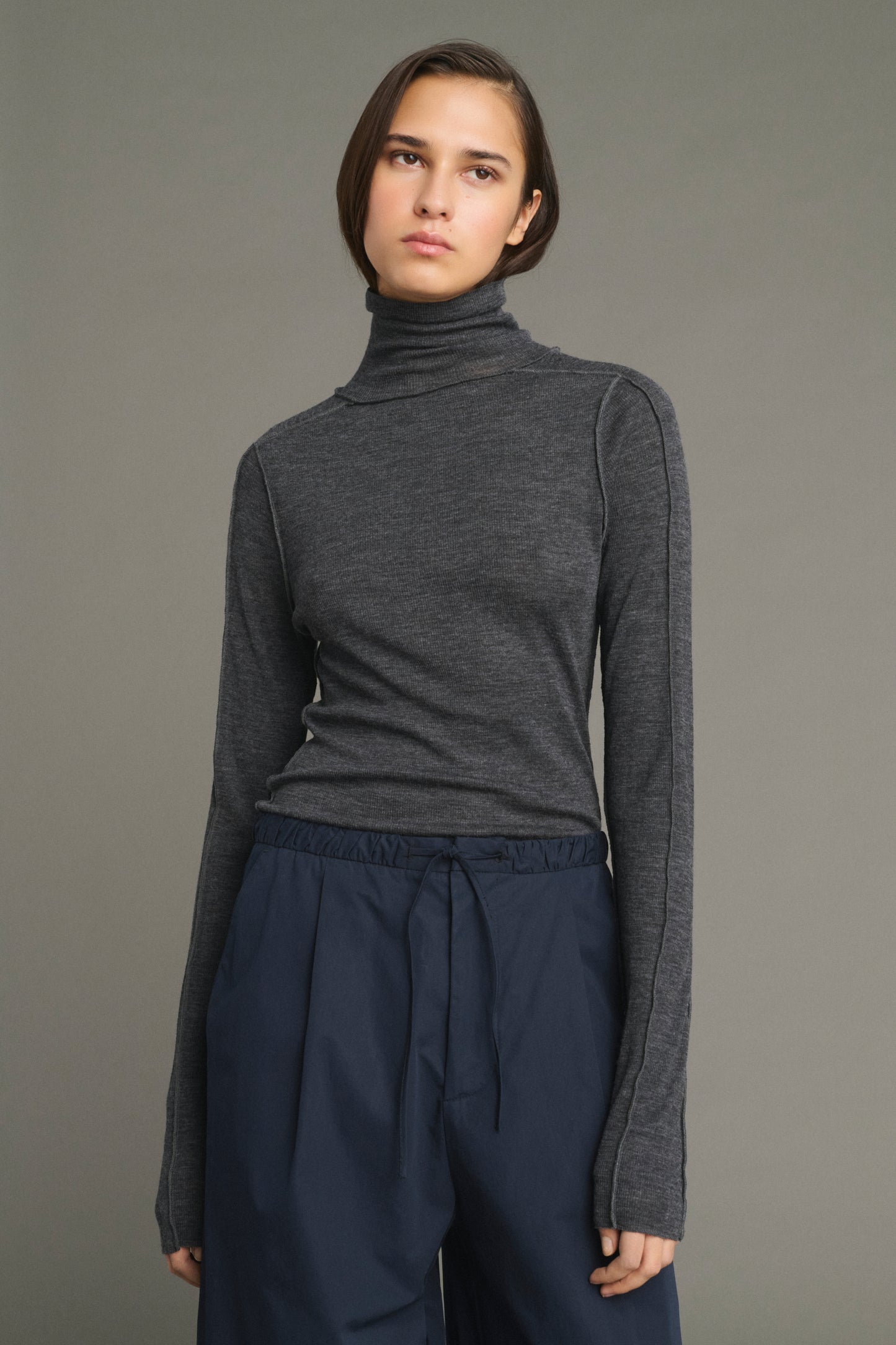 T-Shirt Lois - Anthracite Grey - Wool - Women