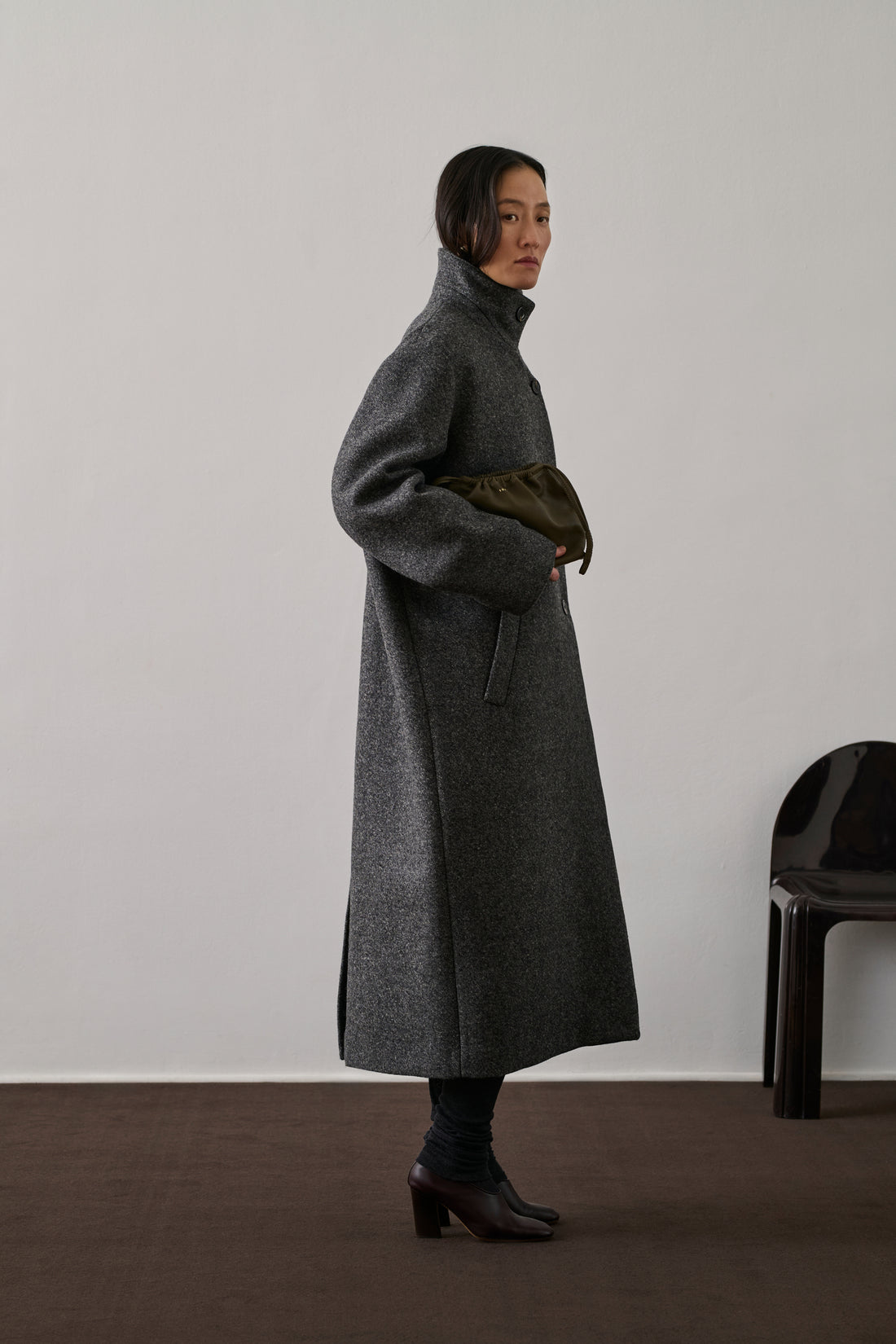 Manteau Germain - Gris Chiné - Laine - Femme