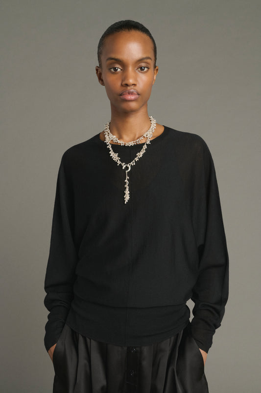 Pullover Lina - Black - Merino Wool - Women