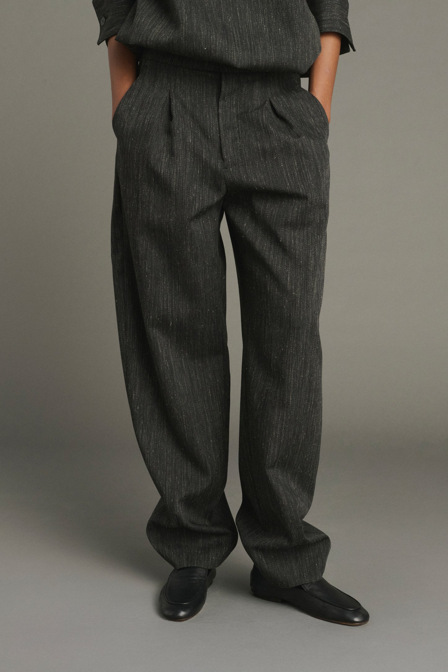 Baptiste Trousers - Anthracite Grey - Wool - Women