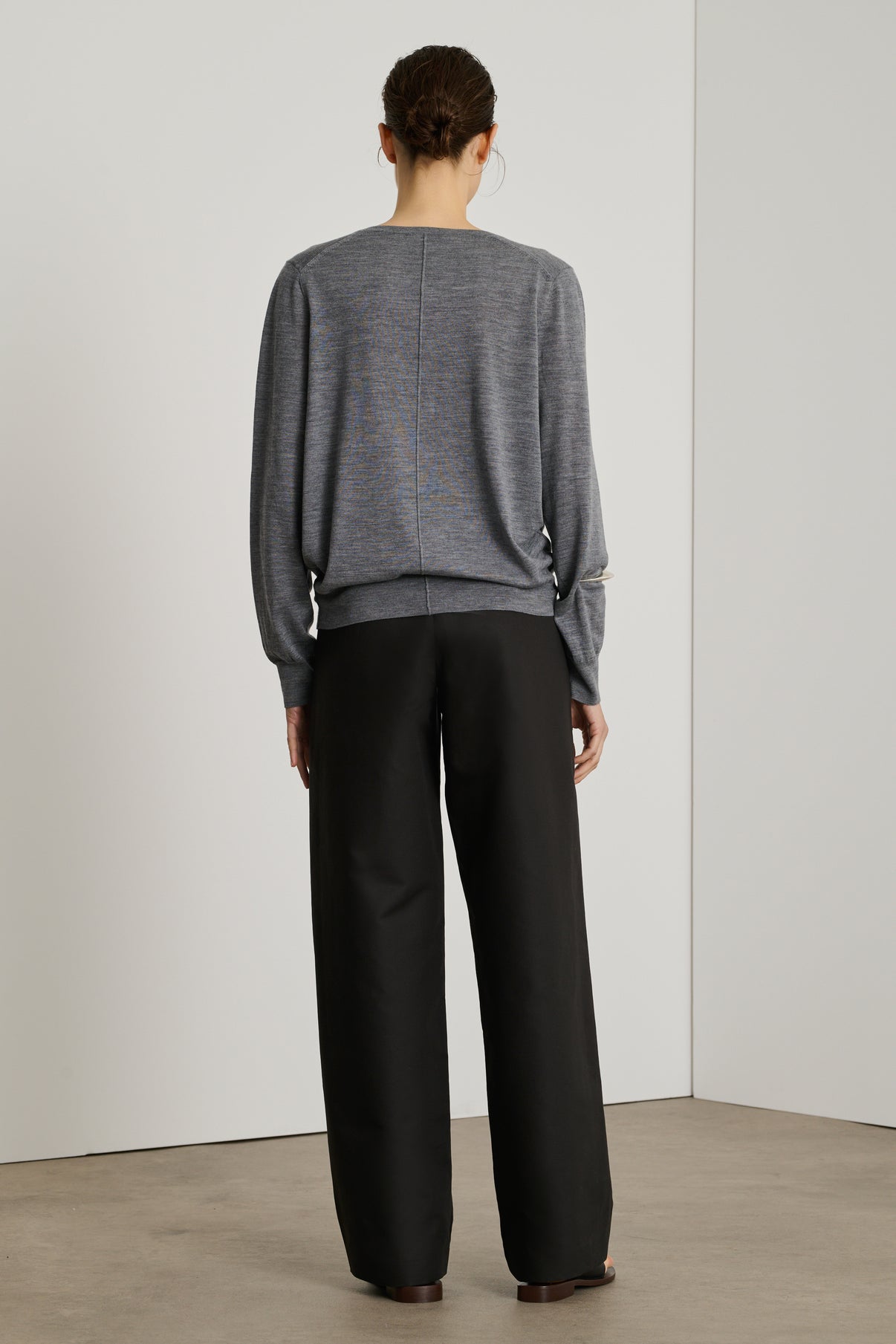 Pull Derek - Gris Chiné - Laine - Femme vue 2