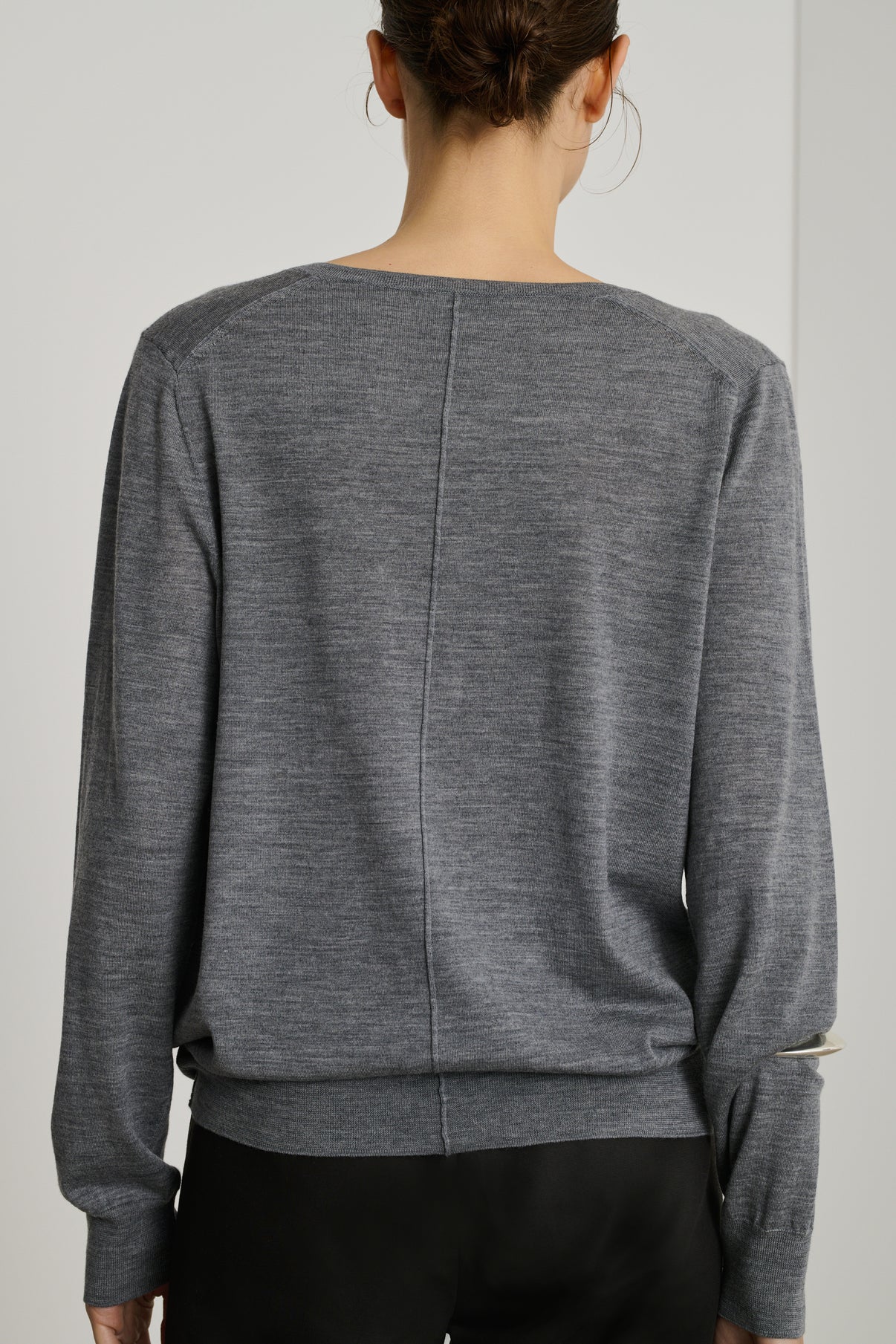 Pull Derek - Gris Chiné - Laine - Femme vue 3