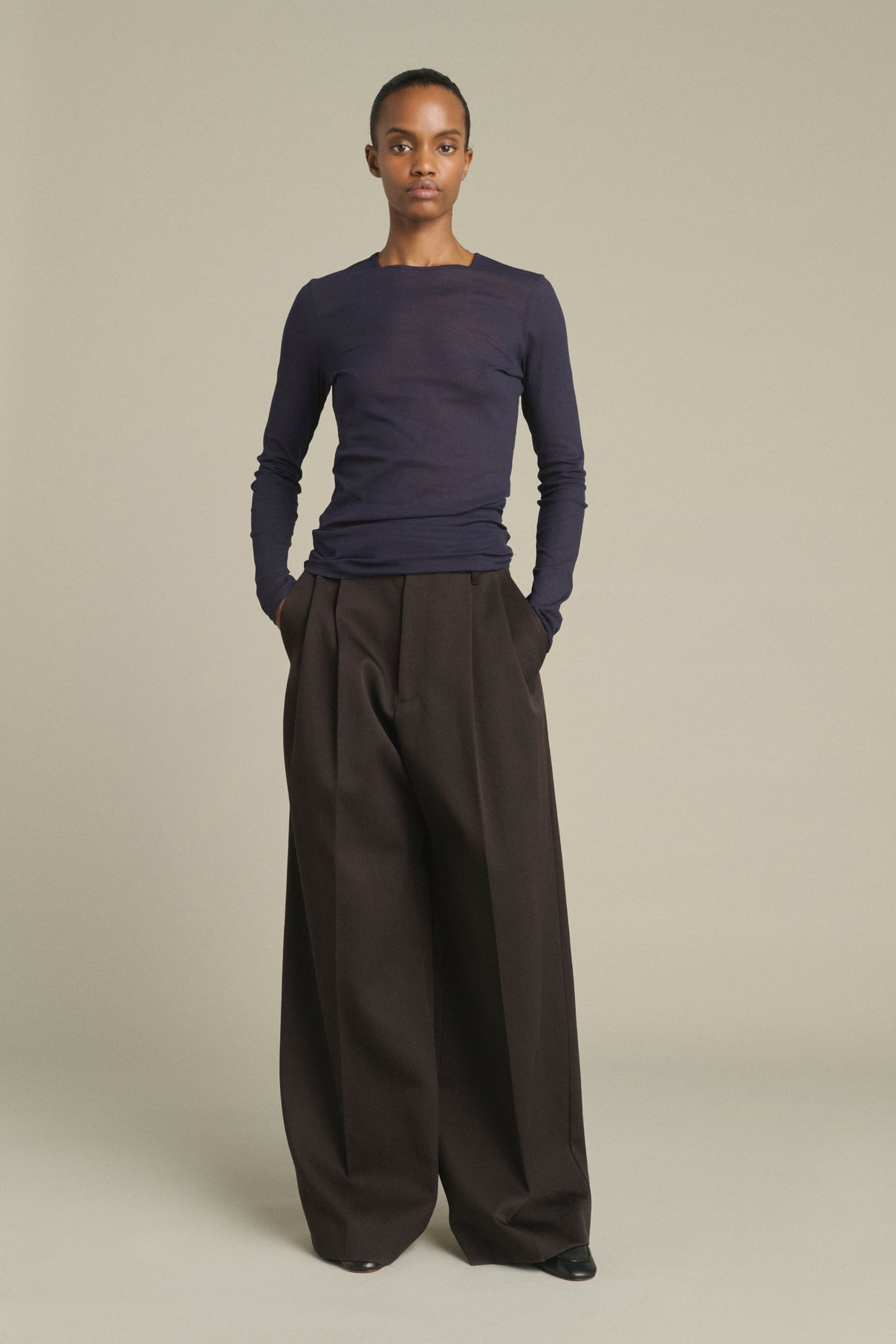 T-shirt Jia - Dark Violet - Cotton - Women vue 1