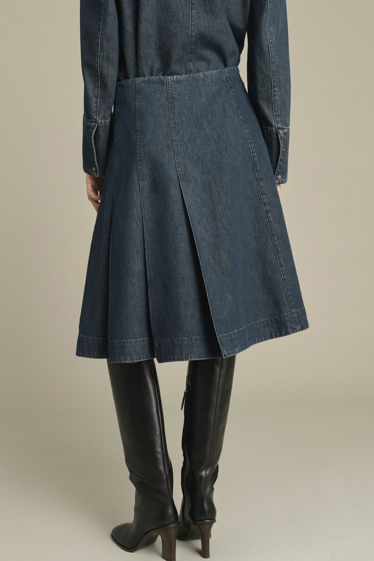 Klea skirt - Blue Grey - Cotton - Women vue 4