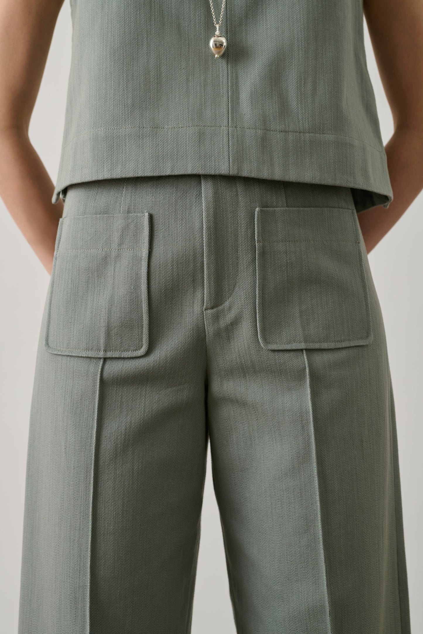 Pantalon Harry - Vert D'Eau - Coton - Femme