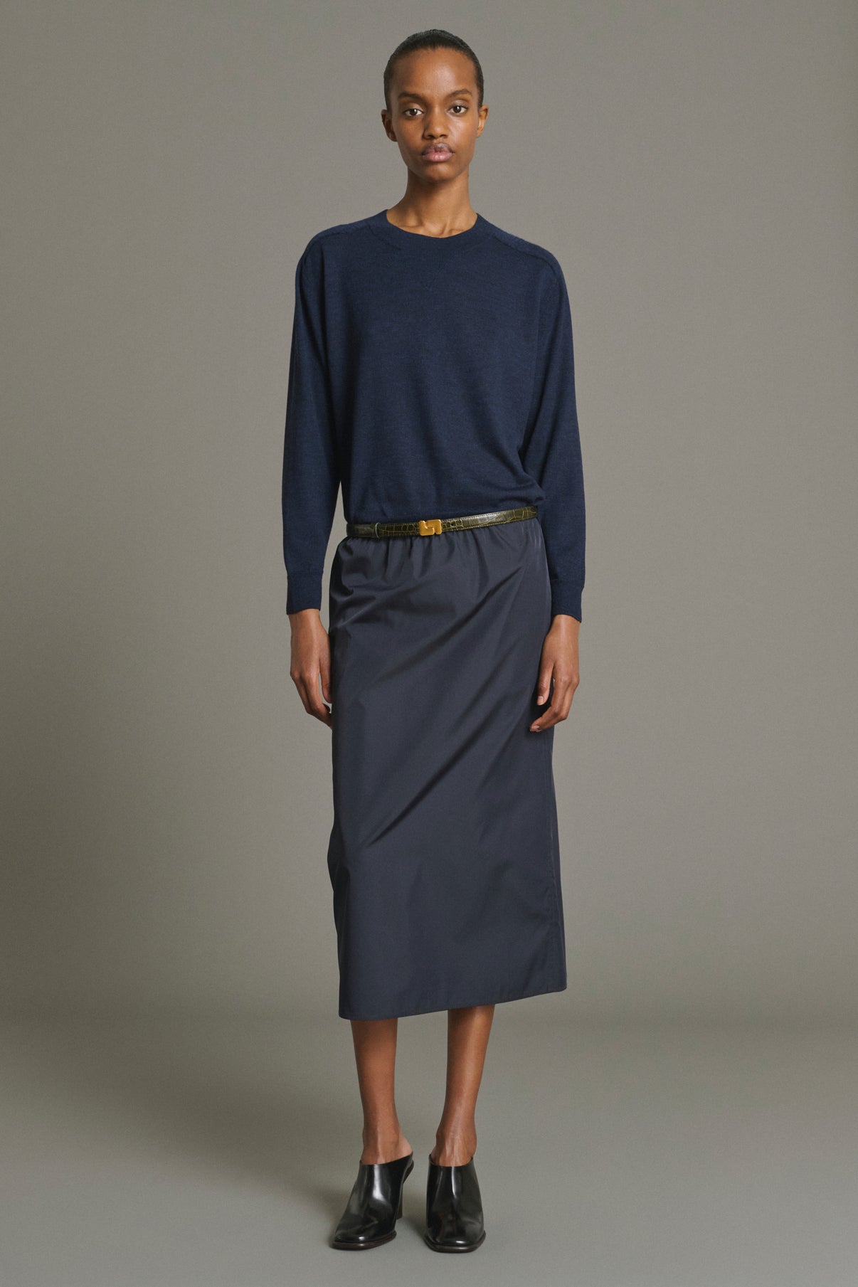 Pio Pullover - Navy Fine Merino Wool Women - Soeur vue 3