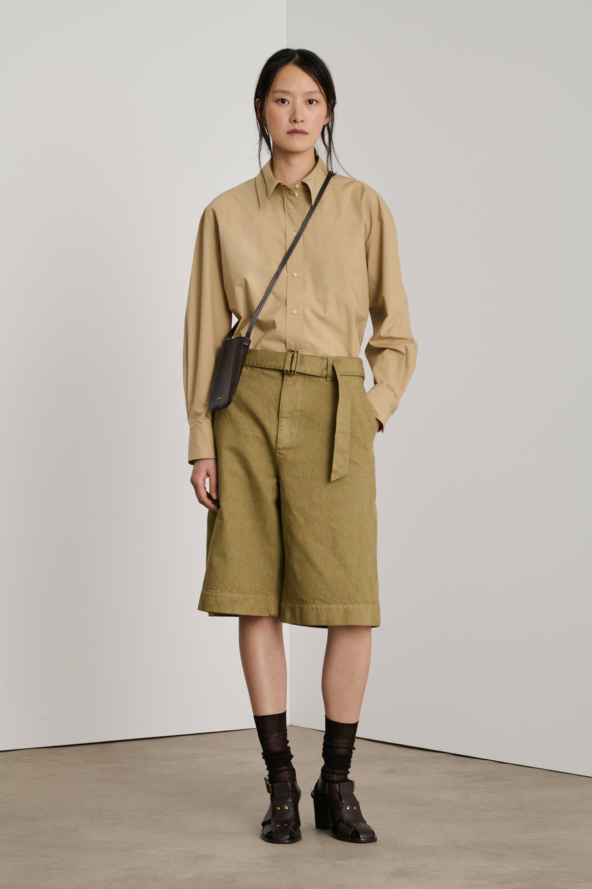 Bermuda Ethan - Beige - Coton - Femme vue 1