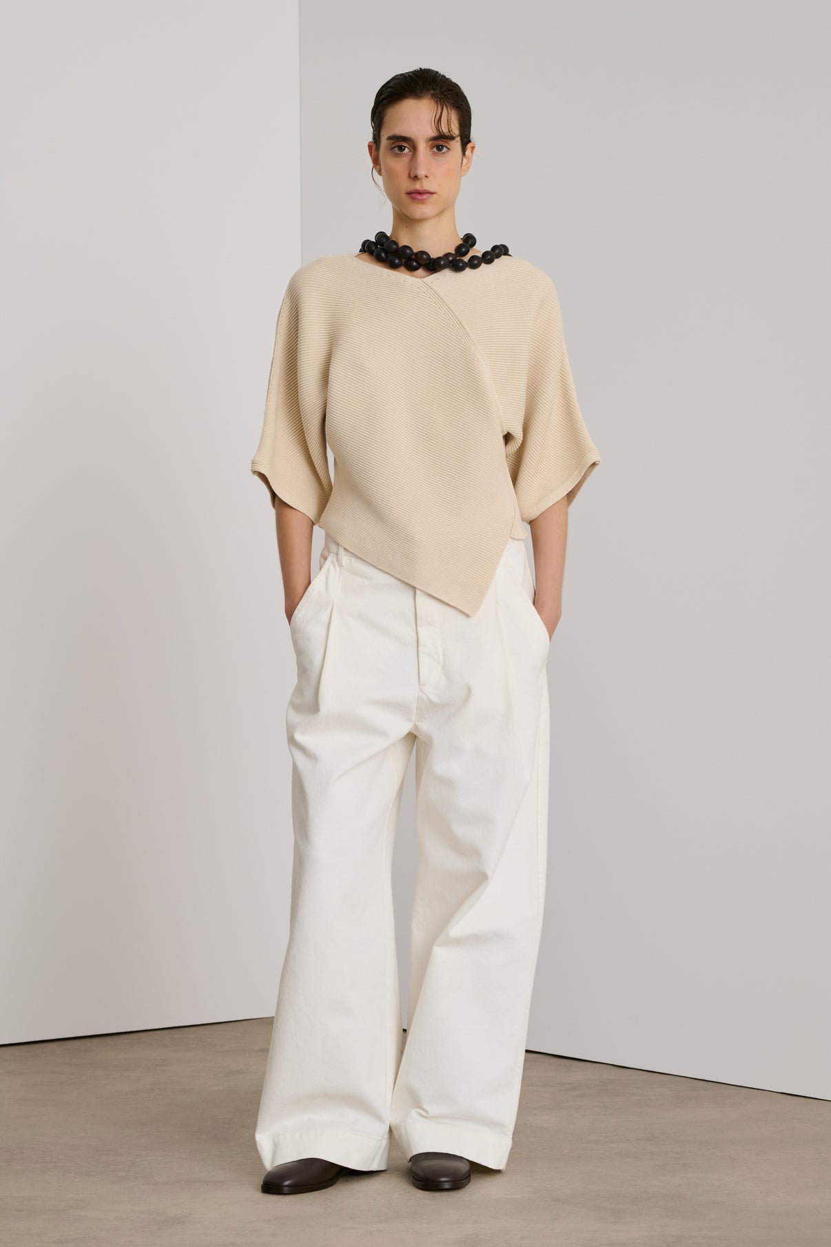 Pull Essaouira - Écru - Coton - Femme vue 1