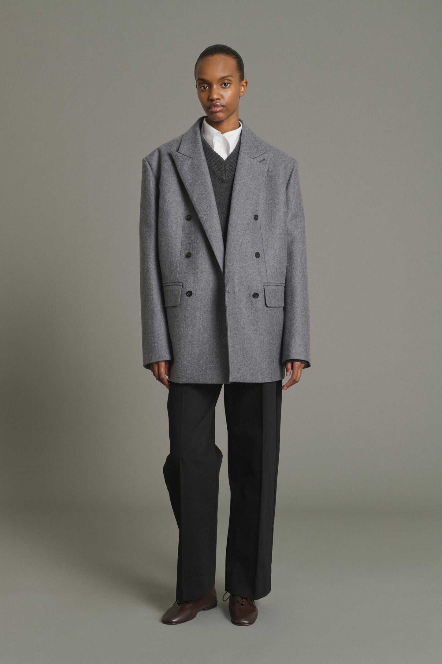 Helga jacket - Marl Grey - Wool - Women