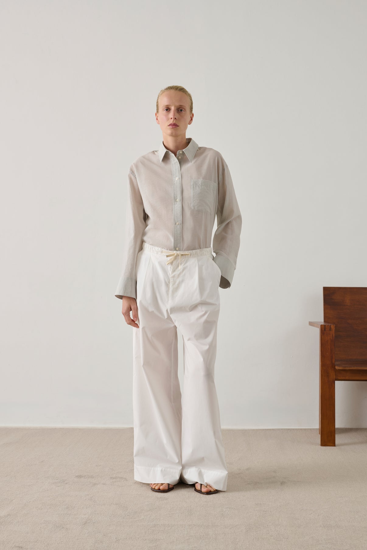 Francesca shirt - Light Grey - Women vue 5