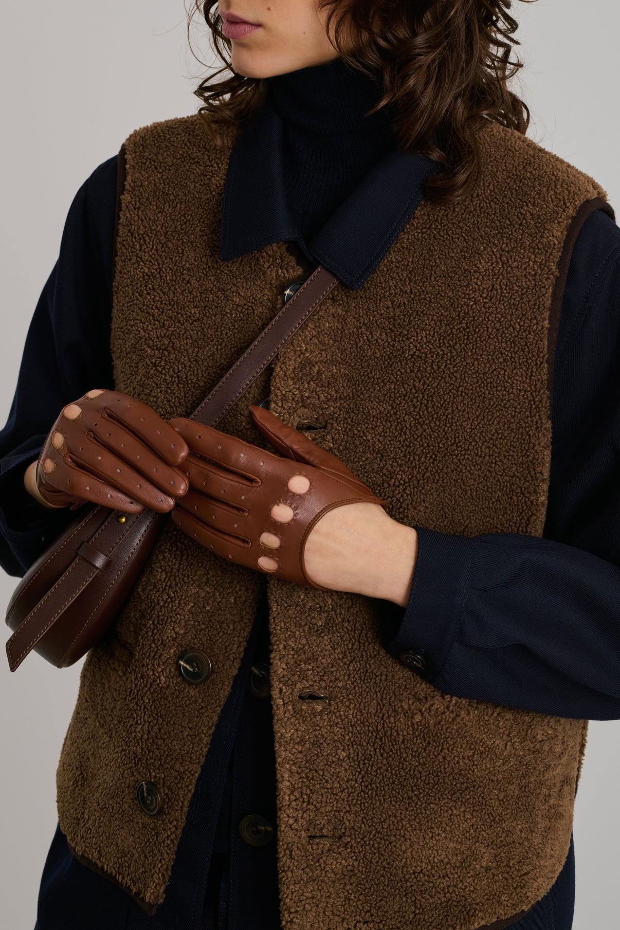 Gilet sans manches Fusil - Marron - Femme vue 2