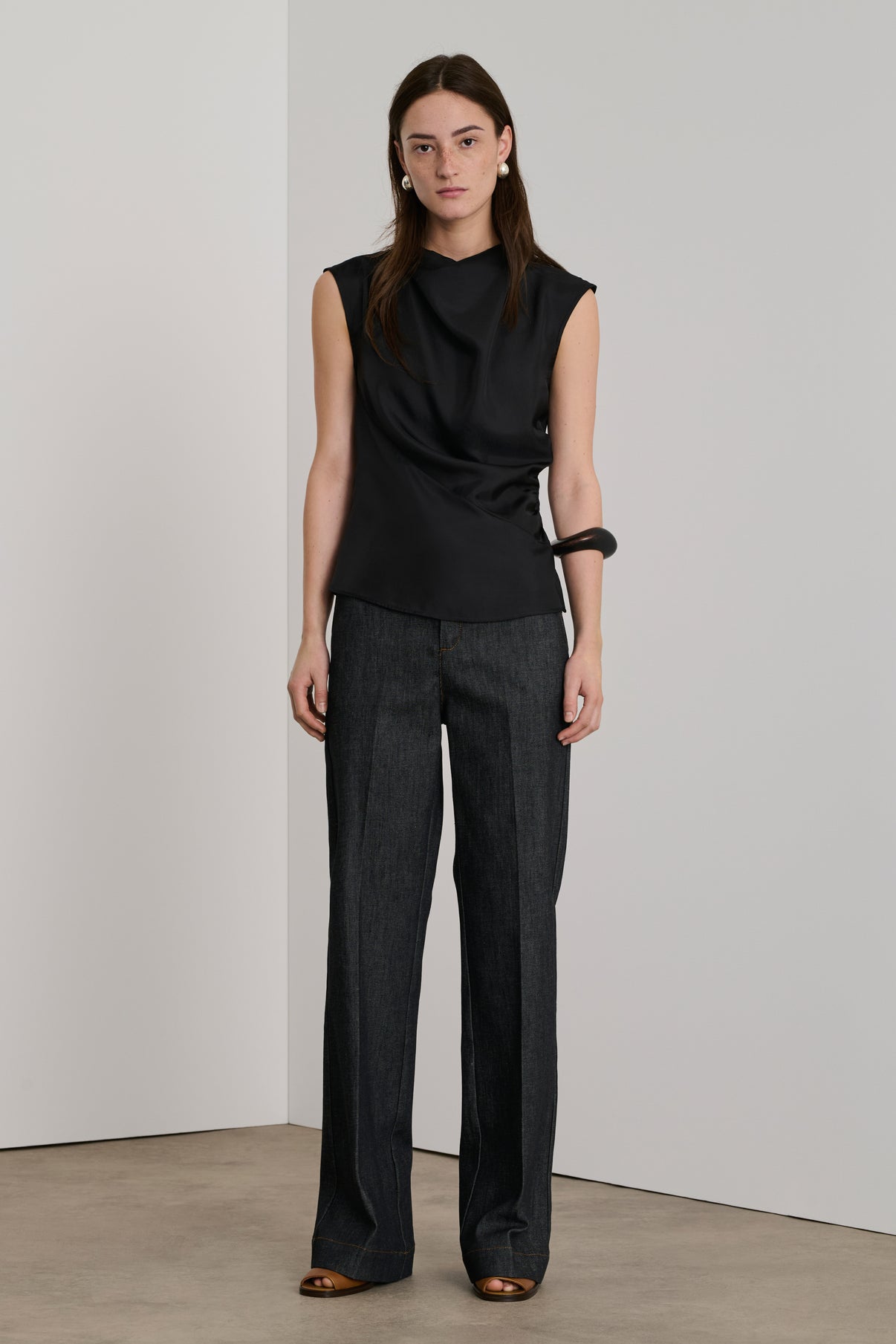 Mules Down - Honey - Cuir - Femme vue 3