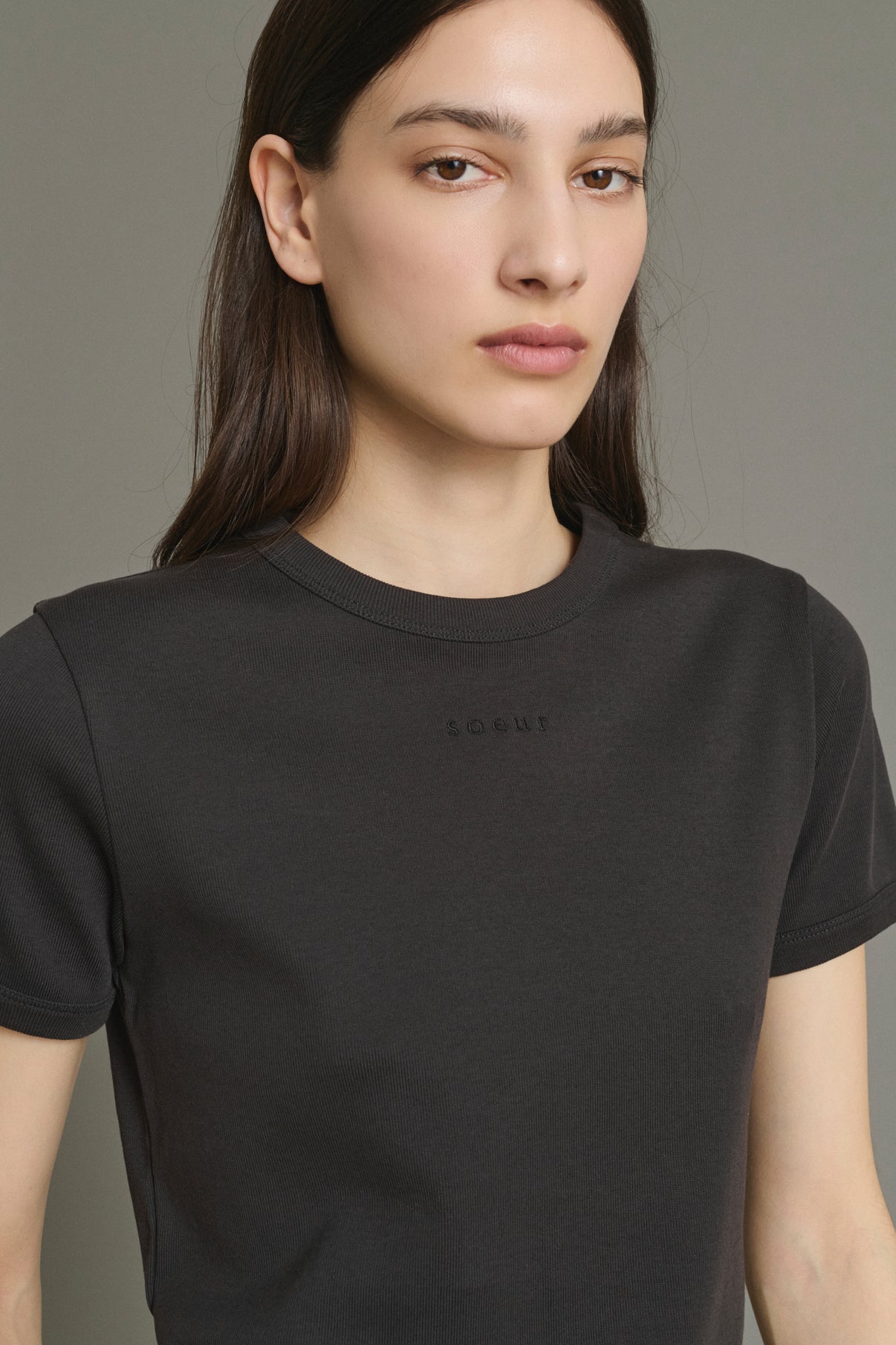 Aristide t-shirt - Charcoal - Cotton - Women vue 3