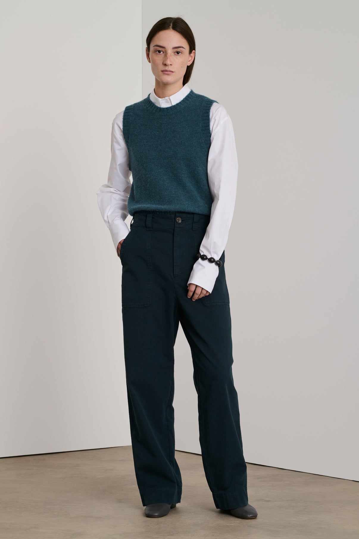 Pantalon Darryl - Ardoise Foncée - Coton - Femme vue 1