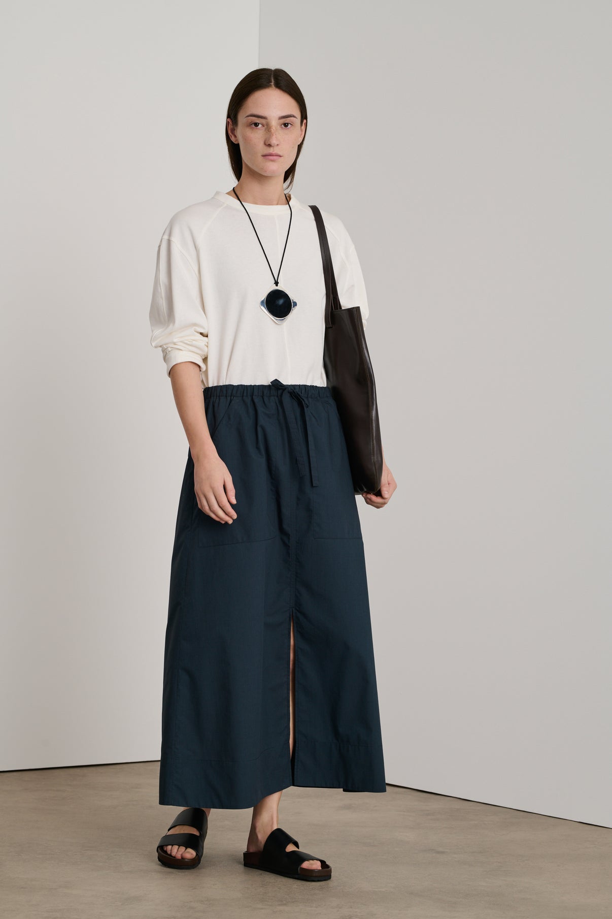 Jupe Agadir - Bleu Nuit - Coton - Femme vue 1