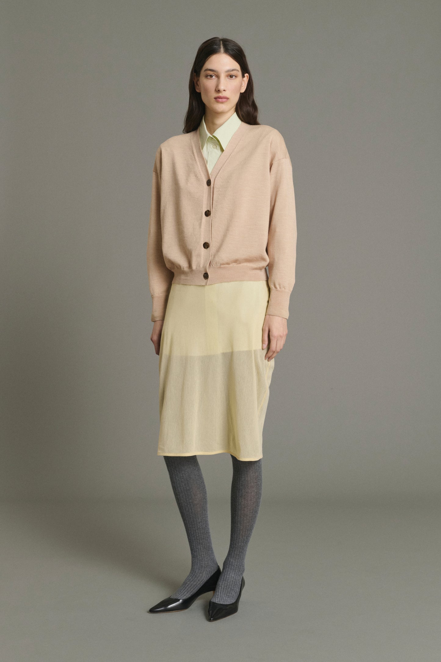 Idem Cardigan - Blush Beige - Merino Wool - Women