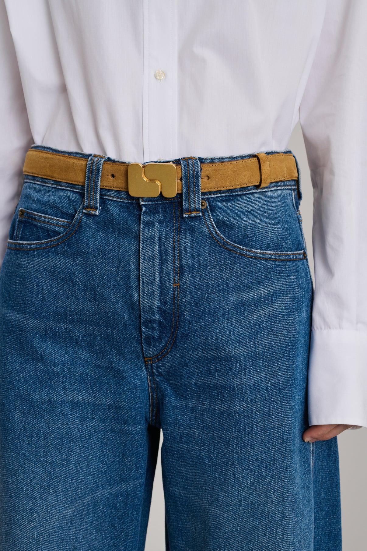 Ceinture Ninon - Camel/Ocre - Cuir - Femme vue 2
