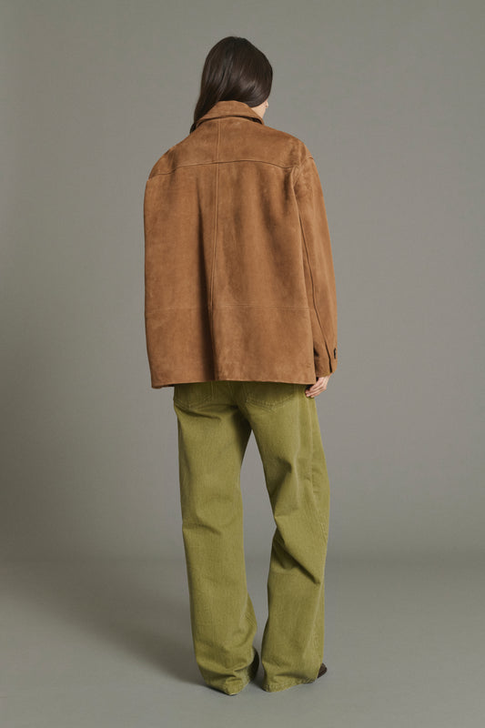 Jacket Vincenzo - Natural Split Leather Women - Soeur