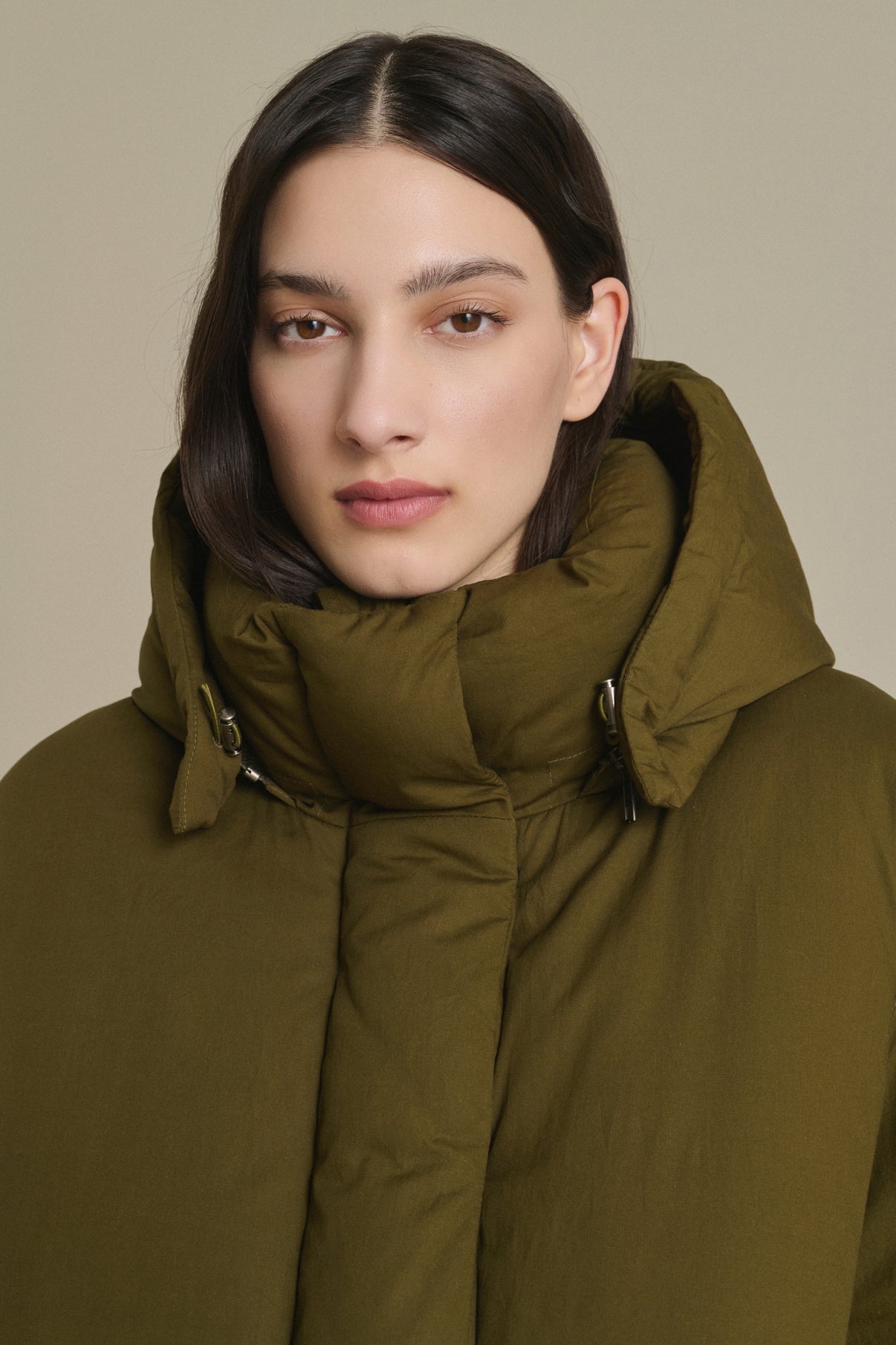 Java puffer jacket - Khaki - Cotton - Women vue 3