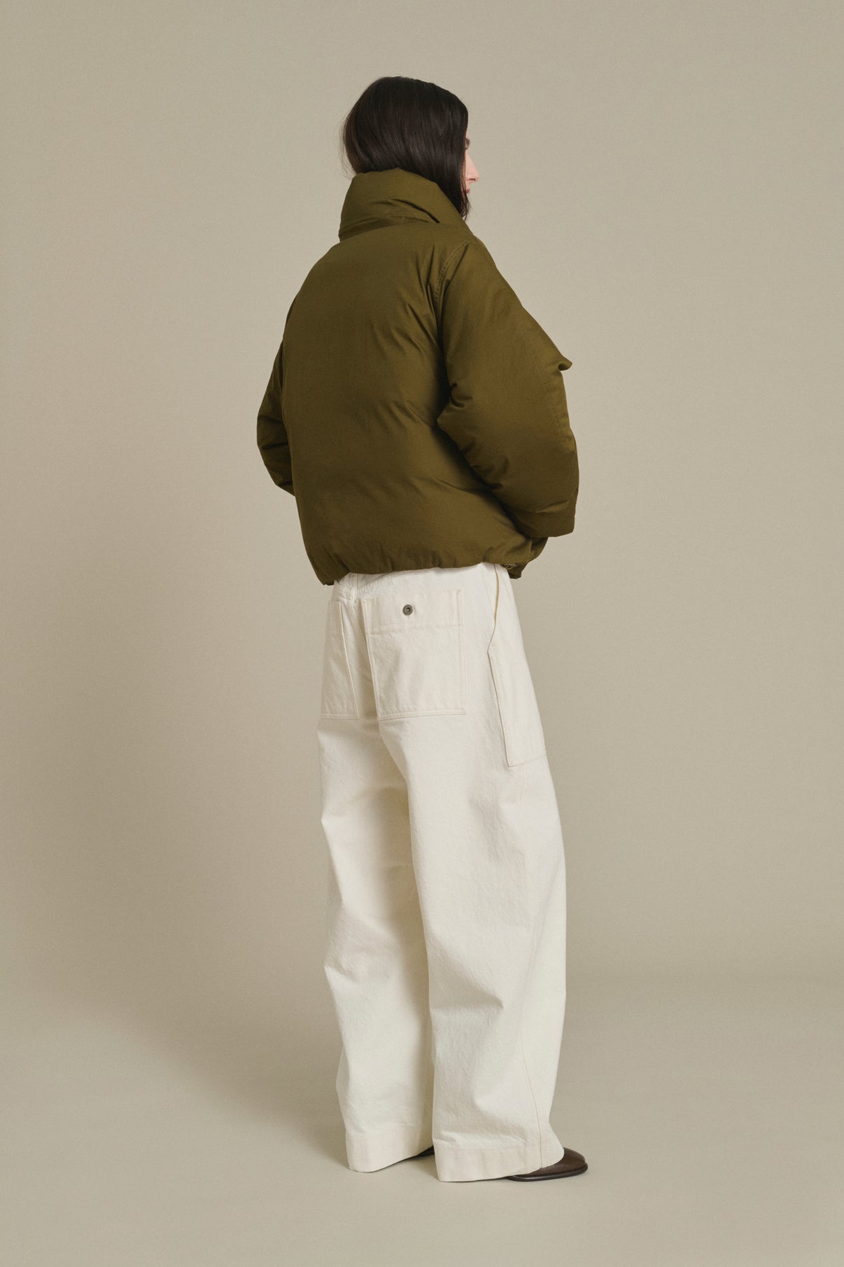 Java puffer jacket - Khaki - Cotton - Women vue 2
