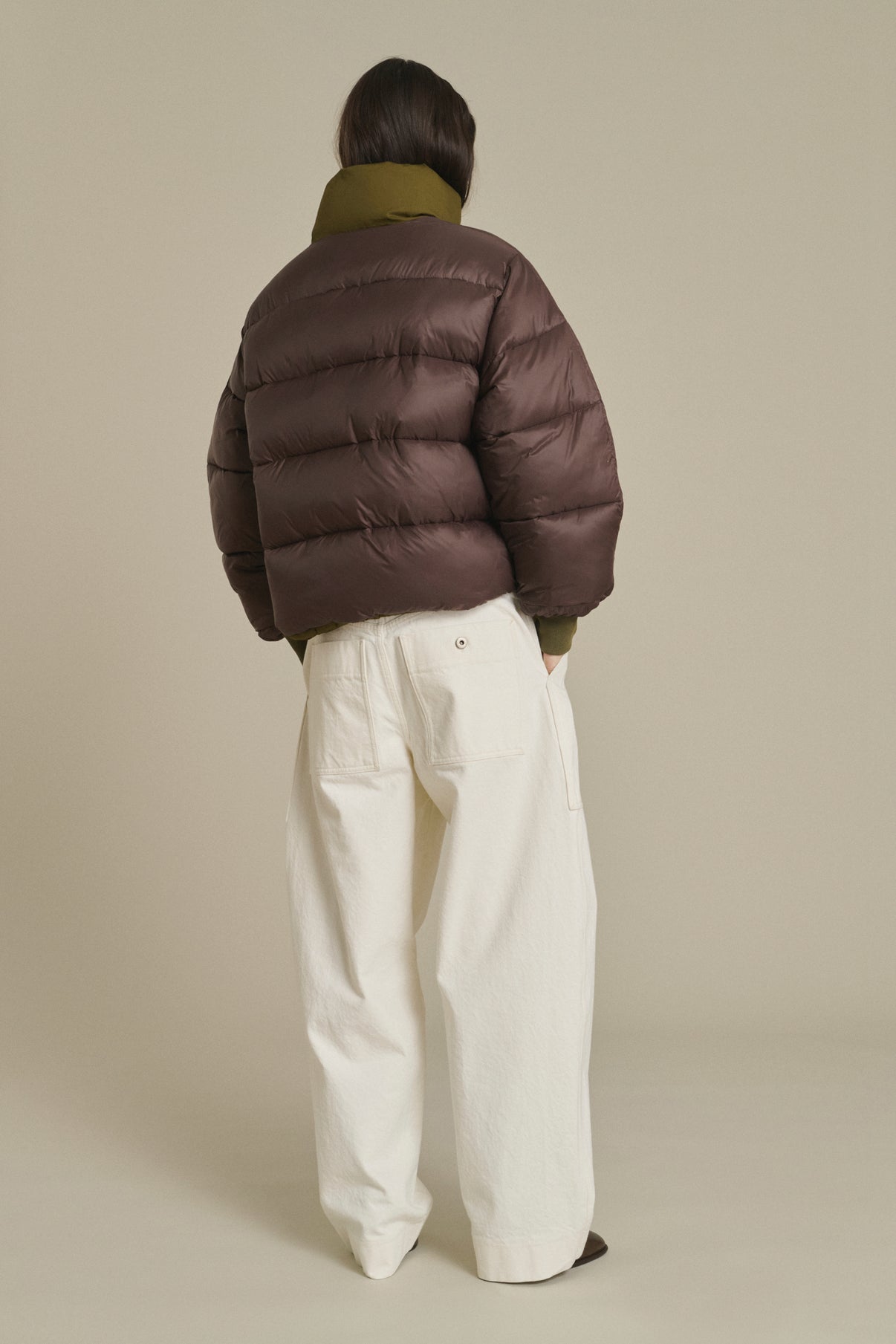 Java puffer jacket - Khaki - Cotton - Women vue 5