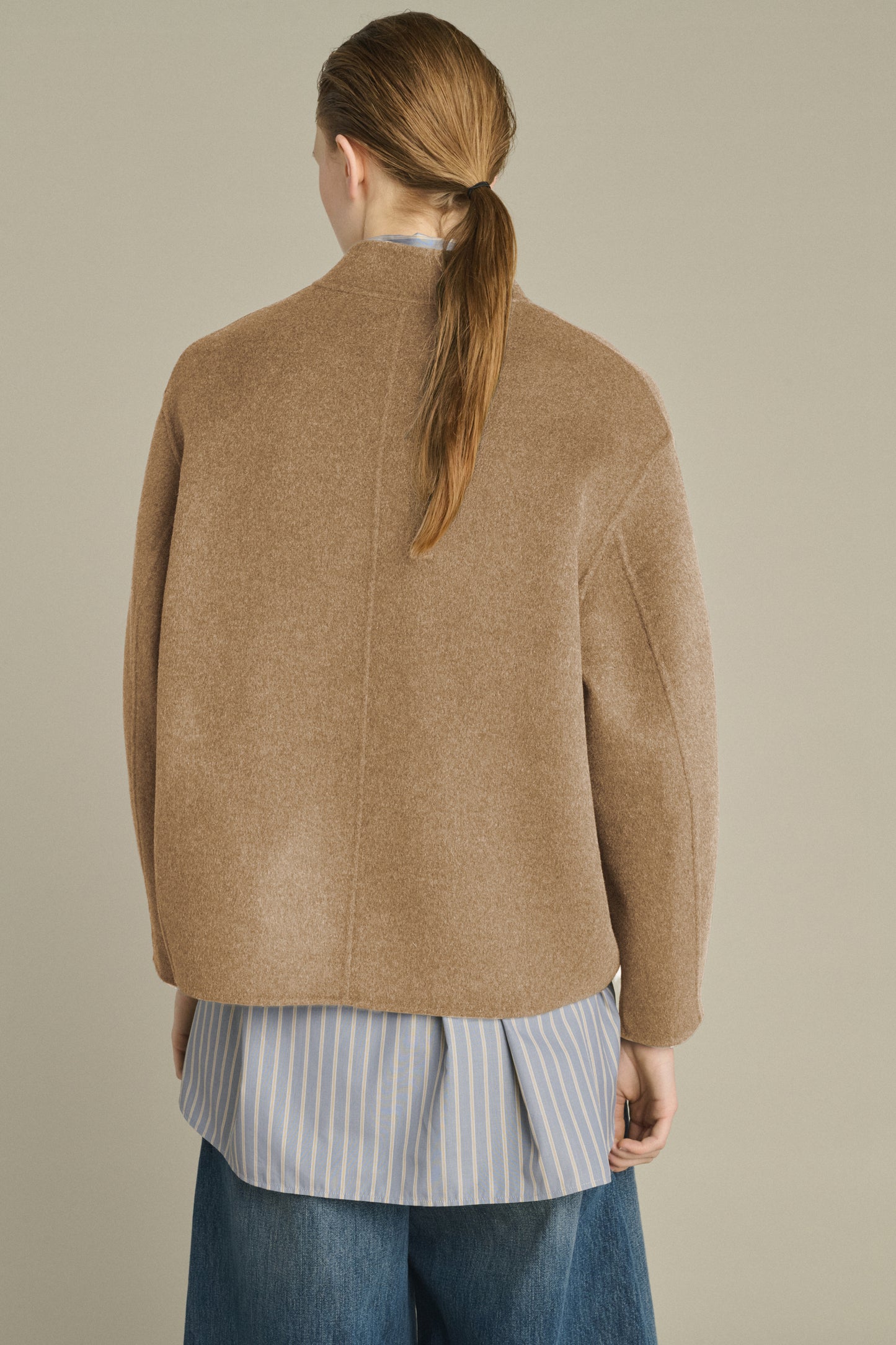 Windsor coat - Mottled camel - Wool - Women
